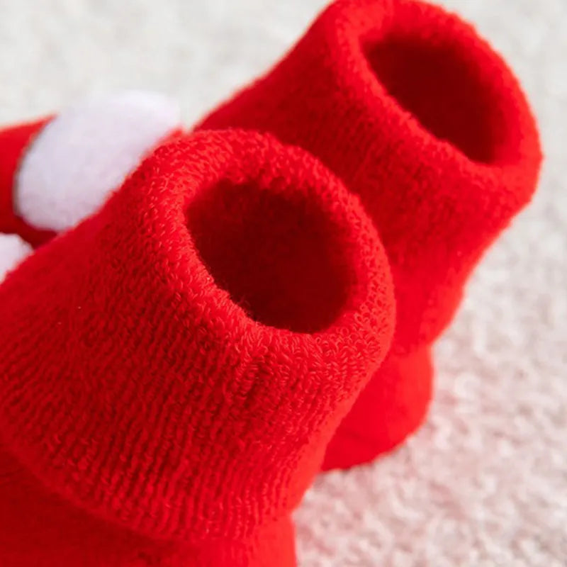 Kids' Non-Slip Print Cotton Christmas Socks