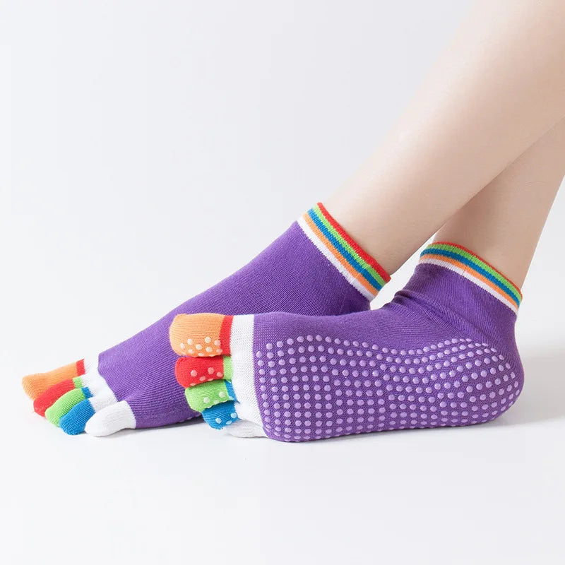 Colorful Anti-Slip Yoga Socks for Women