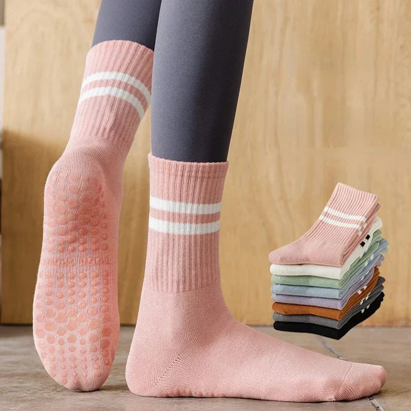 Professional Non-Slip Yoga Socks with Cotton Comfort