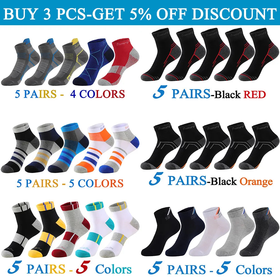 Men's Short Athletic Running Sports Socks