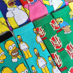 Simpsons Cartoon Anime Funny Socks