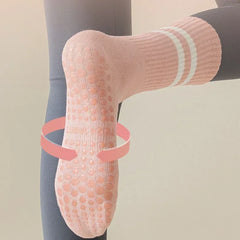 Professional Non-Slip Yoga Socks with Cotton Comfort