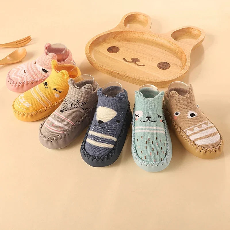 Newborn Baby Socks with Rubber Soles