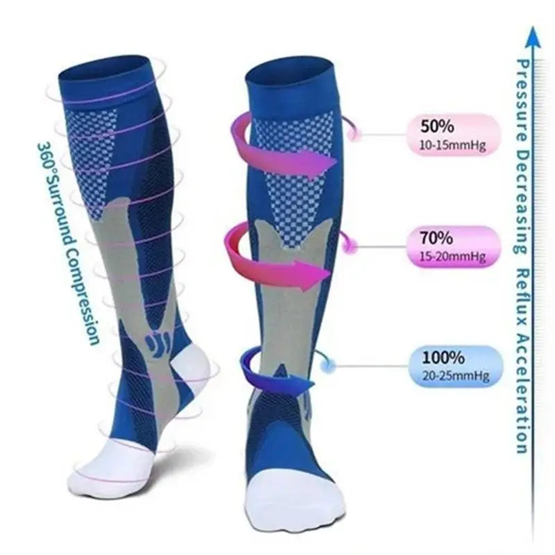 Pairs Compression Socks for Blood Circulation Relief